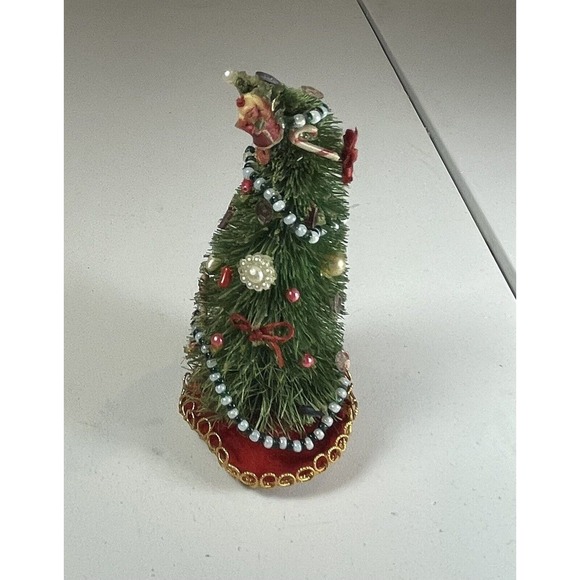 4 Vintage Dollhouse Miniatures Santa Mouse Mrs Claus Jewelled Christmas Tree - Picture 10 of 16